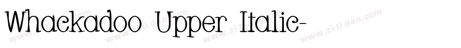 Whackadoo Upper Italic字体转换